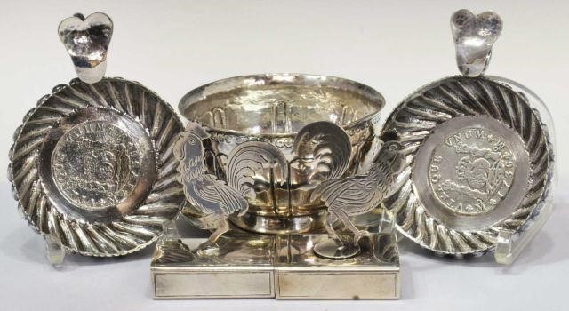 (6) SILVER TASTEVIN, MATCHBOX HOLDERS,