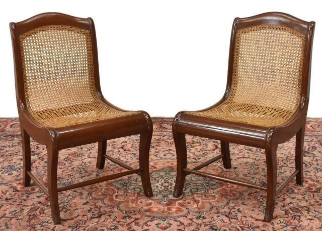 (2) COLONIAL STYLE CHILDS CANE SEAT