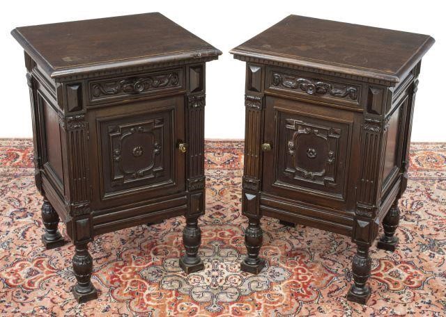  2 CONTINENTAL CARVED BEDSIDE 35cb94