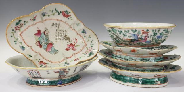 (6) CHINESE FAMILLE ROSE PORCELAIN