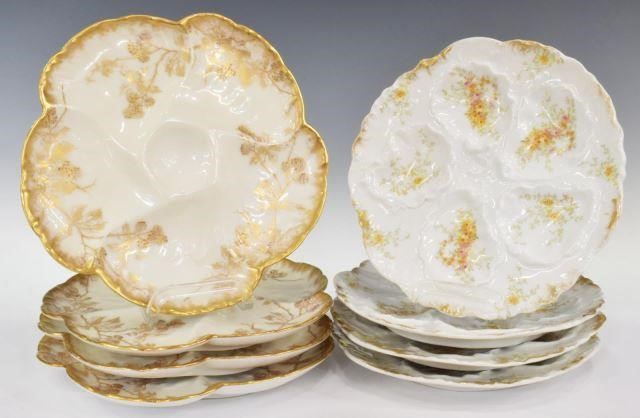 (8) FRENCH LIMOGES GILT PORCELAIN