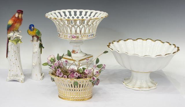 (5) FRENCH & GERMAN PORCELAINS,