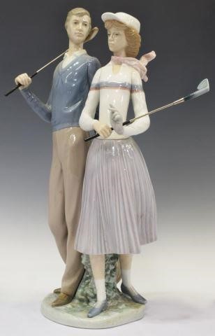 LLADRO PORCELAIN GOLFING COUPLE 35cc45