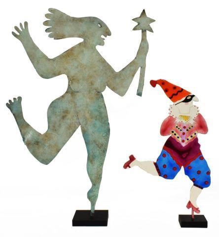 (2) JUDIE BOMBERGER WHIMSICAL PAINTED