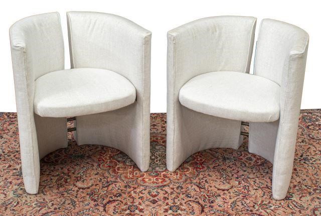 (2) MODERN SCULPTURAL ARMCHAIRS(lot