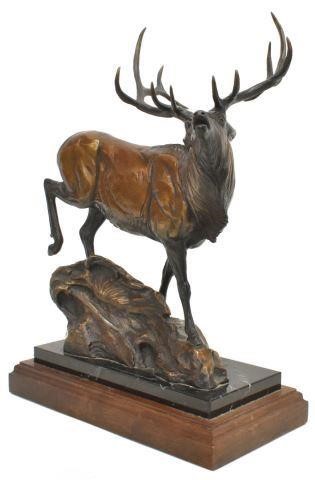 KENT ULBERG (B.1945) BRONZE ELK