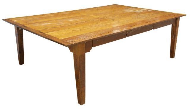 RUSTIC PINE PLANK-TOP DINING OR