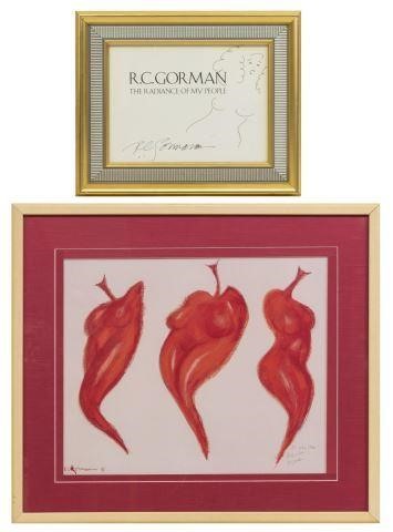 (2) R.C. GORMAN (1932-2005) SIGNED