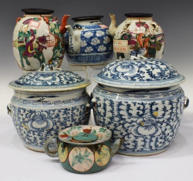 (6) CHINESE PORCELAIN TUREENS &