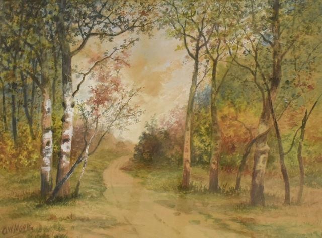 A W MOORE WATERCOLOR PAINTING 35ce05