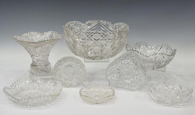 8) AMERICAN BRILLIANT PERIOD CUT CRYSTAL