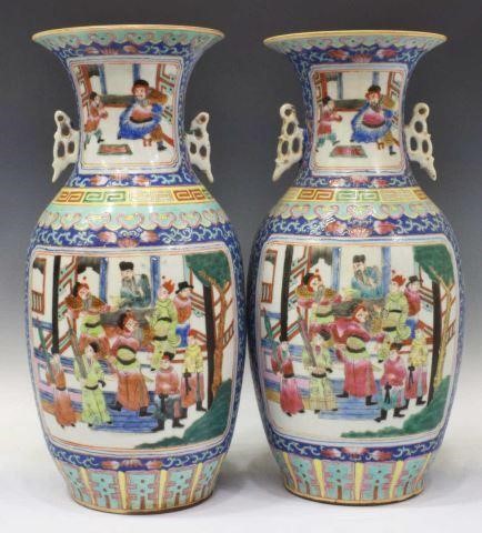  2 CHINESE FIGURAL ENAMELED PORCELAIN 35ce19