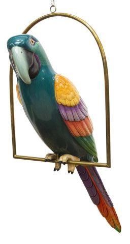 SERGIO BUSTAMANTE (B.1942) PARROT SCULPTUREPainted