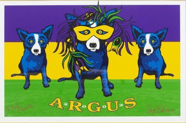 GEORGE RODRIGUE BLUE DOG ARGUS