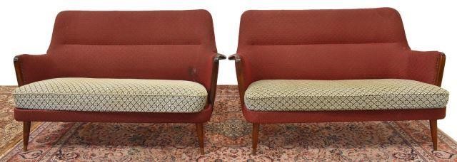 (2) DANISH MID-CENTURY MODERN UPHOLSTERED