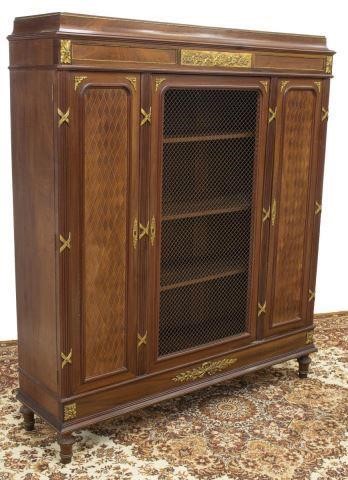 FRENCH EMPIRE STYLE MAHOGANY BOOKCASEFrench 35cf16