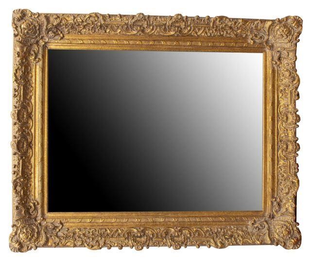 LARGE GILT FRAMED BEVELED MIRROR  35cf3f