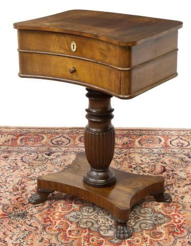 EMPIRE STYLE MAHOGANY FITTED SEWING