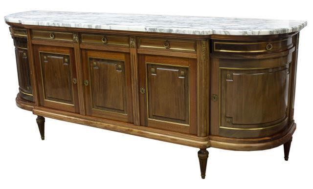 LOUIS XVI STYLE MARBLE TOP MAHOGANY 35cf74