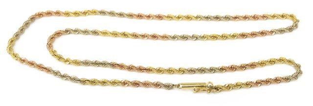 ESTATE 14KT TRICOLOR GOLD 18" ROPE