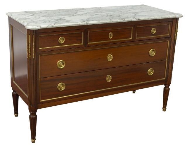 FRENCH LOUIS XVI STYLE MARBLE TOP 35cfb0