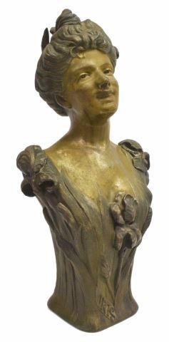 BRADLEY & HUBBARD ART NOUVEAU BUST IRISArt