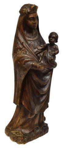 CONTINENTAL CARVED FIGURE MADONNA