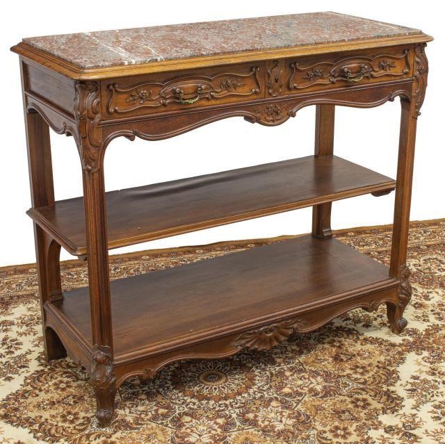 FRENCH LOUIS XV STYLE MARBLE-TOP