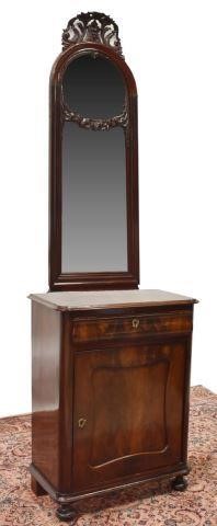 CONTINENTAL MAHOGANY MIRRORED CONSOLE 35d05a