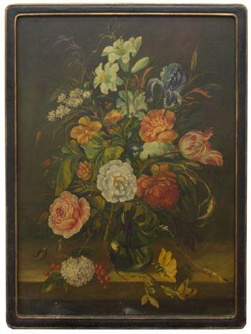 LARGE FLORAL STILL LIFE PAINTING