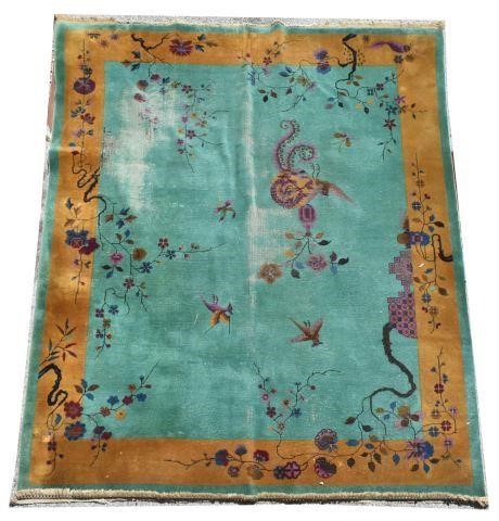 HAND-TIED CHINESE RUG, 9'7" X 7'8"Hand-tied