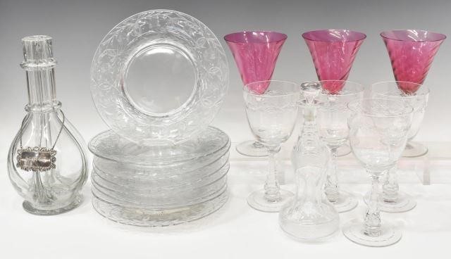  17 CUT CRYSTAL CRANBERRY DRINKWARE 35d09b