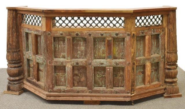 COLONIAL CARVED TEAK WROUGHT 35d0e1