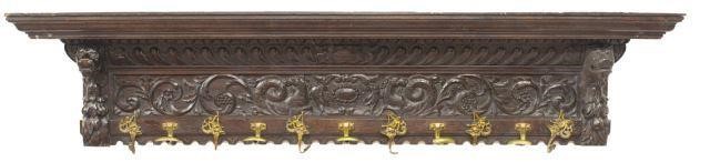 FRENCH CARVED OAK WALL MOUNTED 35d154