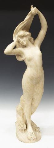 E BATTIGLIA CARVED ALABASTER NYMPH 35d15f