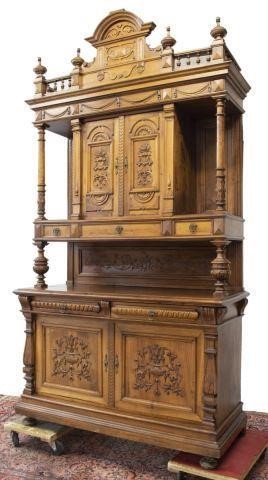 MONUMENTAL FRENCH CARVED WALNUT 35d176