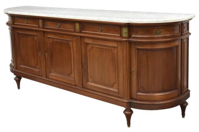 LOUIS XVI STYLE MARBLE TOP MAHOGANY 35d1b2