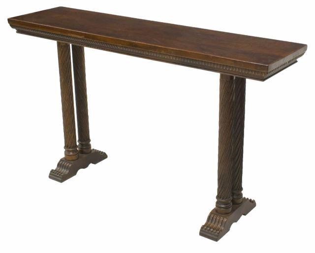 SPANISH CARVED WALNUT CONSOLE TABLESpanish