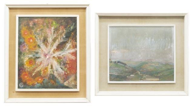  2 FRAMED ITALIAN SCHOOL OIL PAINTINGS lot 35d24e