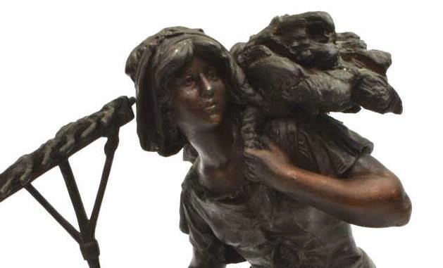 AFTER A. MOREAU, SPELTER FIGURE, LADY