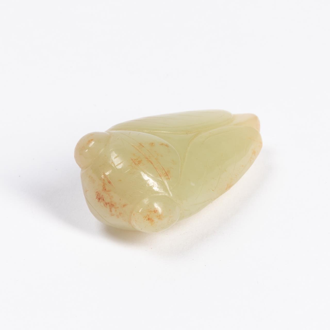 CHINESE CARVED JADE CICADA FORM