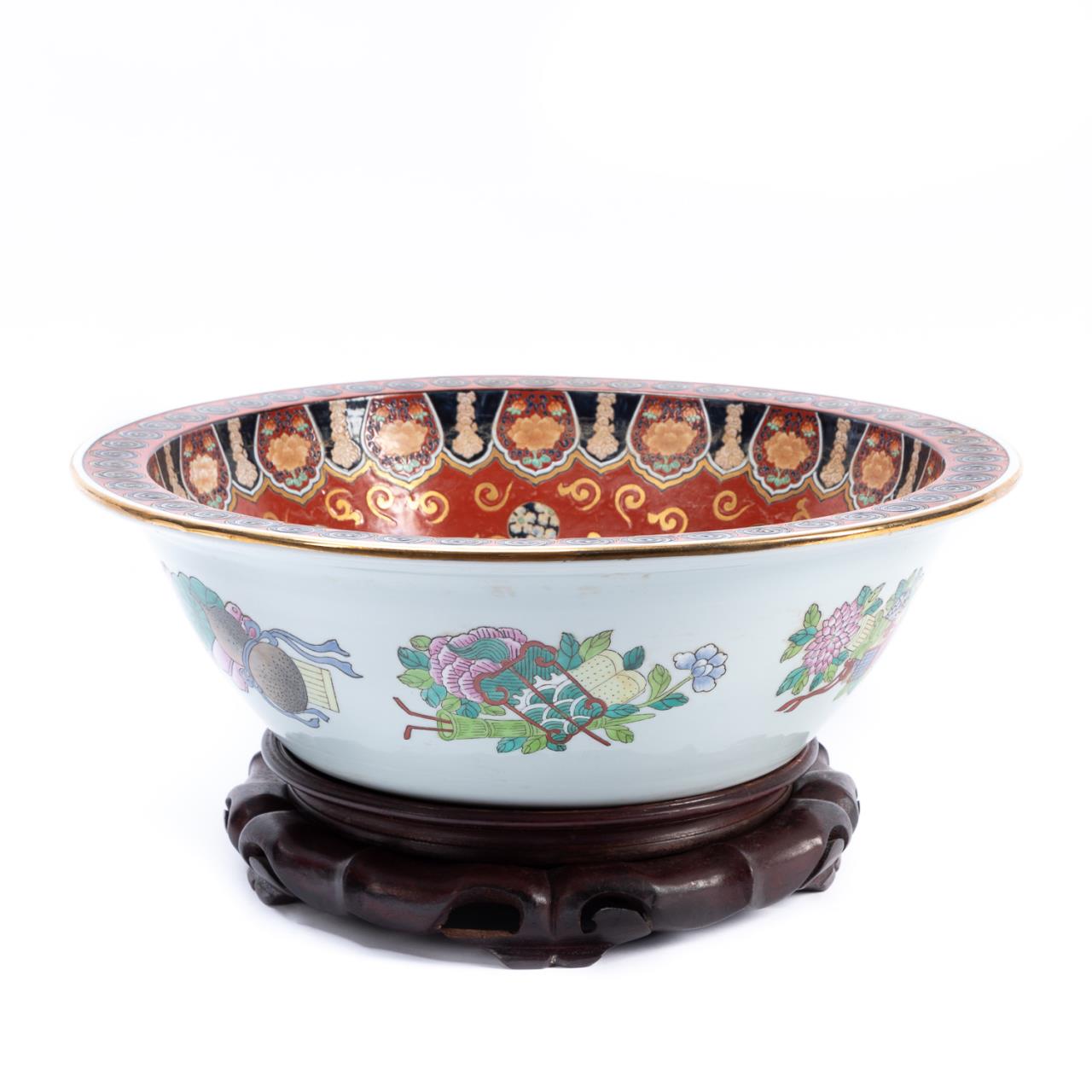 CHINESE IMARI PEACOCK PORCELAIN