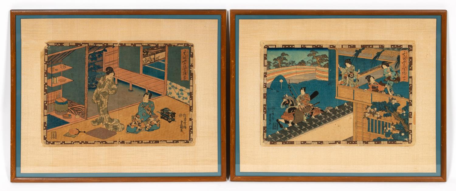 2 PCS, UTAGAWA KUNISADA, JAPANESE