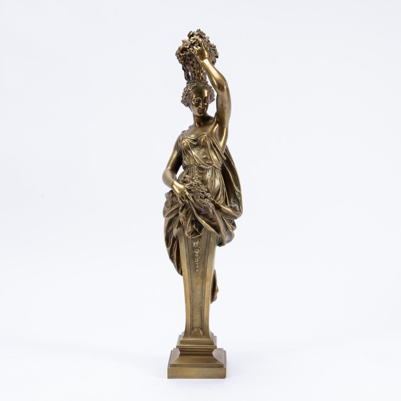 CONTINENTAL ART NOUVEAU GILT BRONZE 35d31a