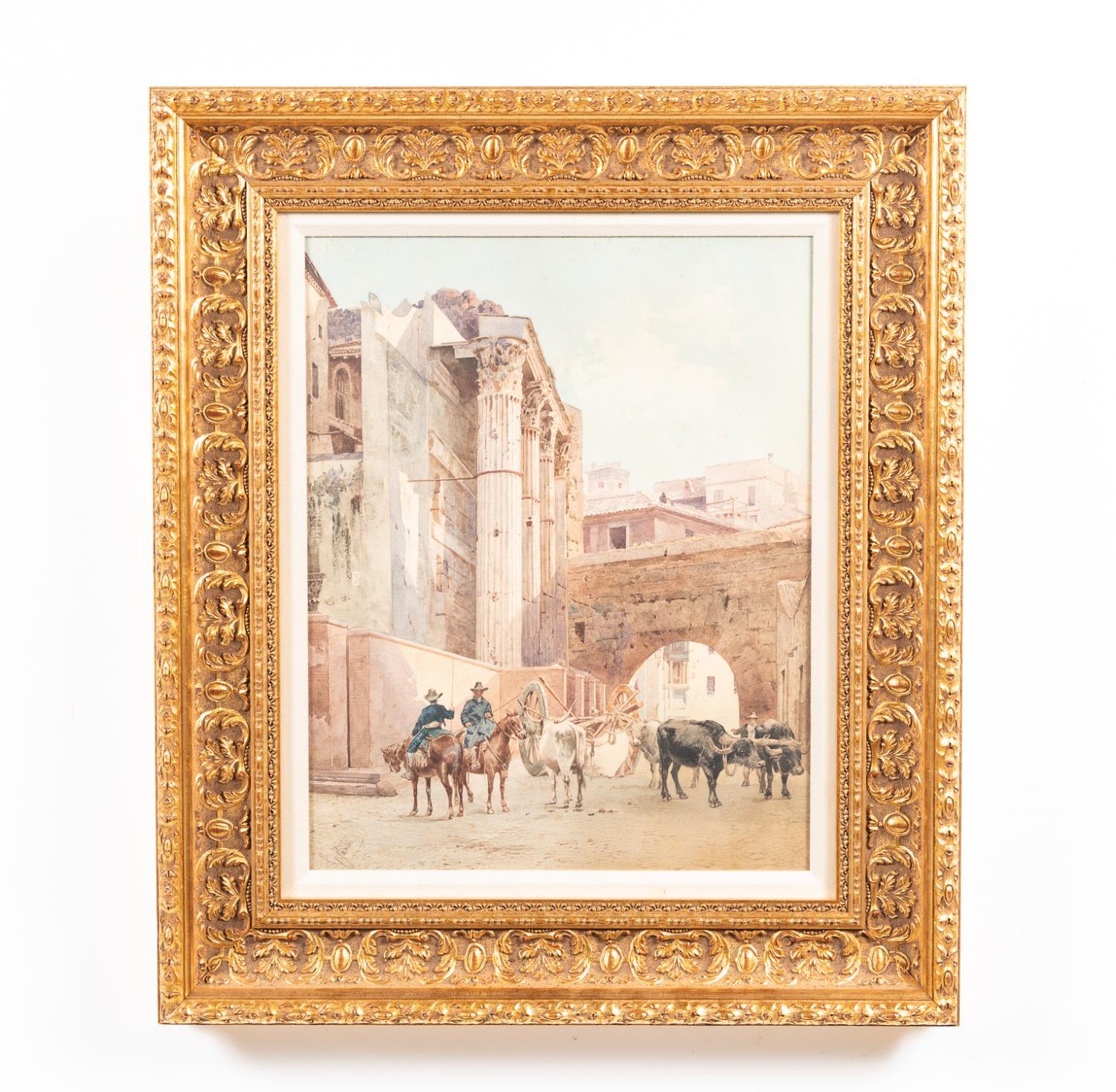 GIUSEPPE CONSTANTINI SIGNED WATERCOLOR 35d352