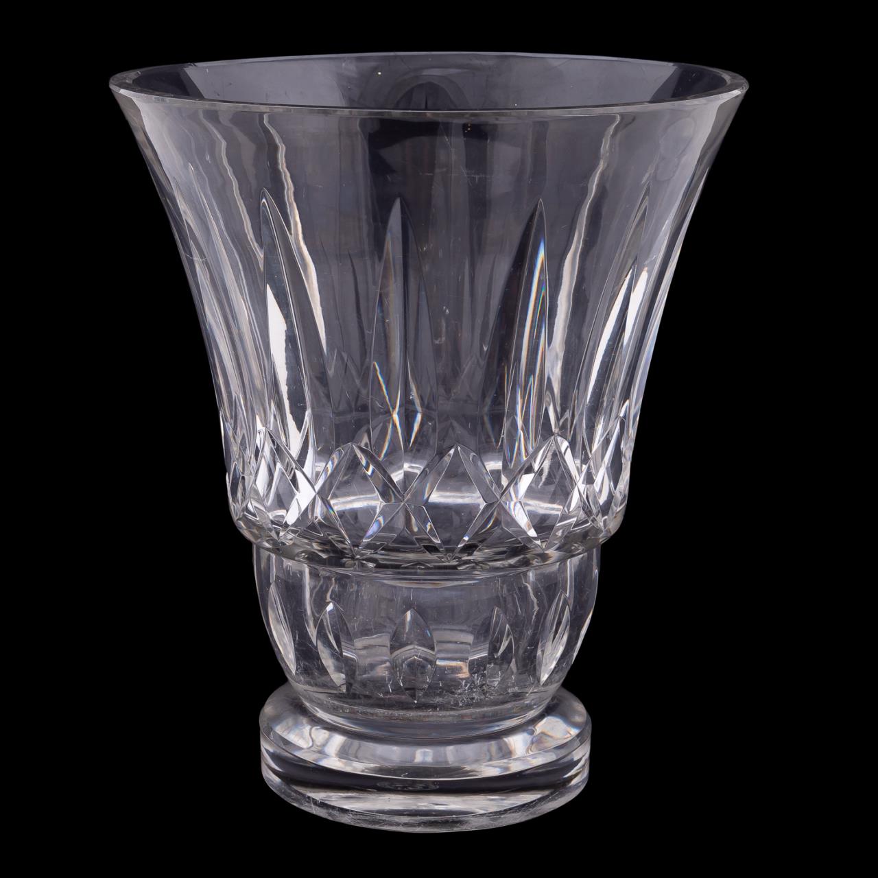 LARGE BACCARAT CRYSTAL FOOTED VASE 35d396