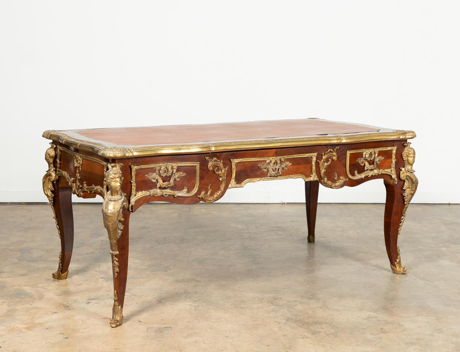 REGENCE STYLE ORMOLU MOUNTED BUREAU