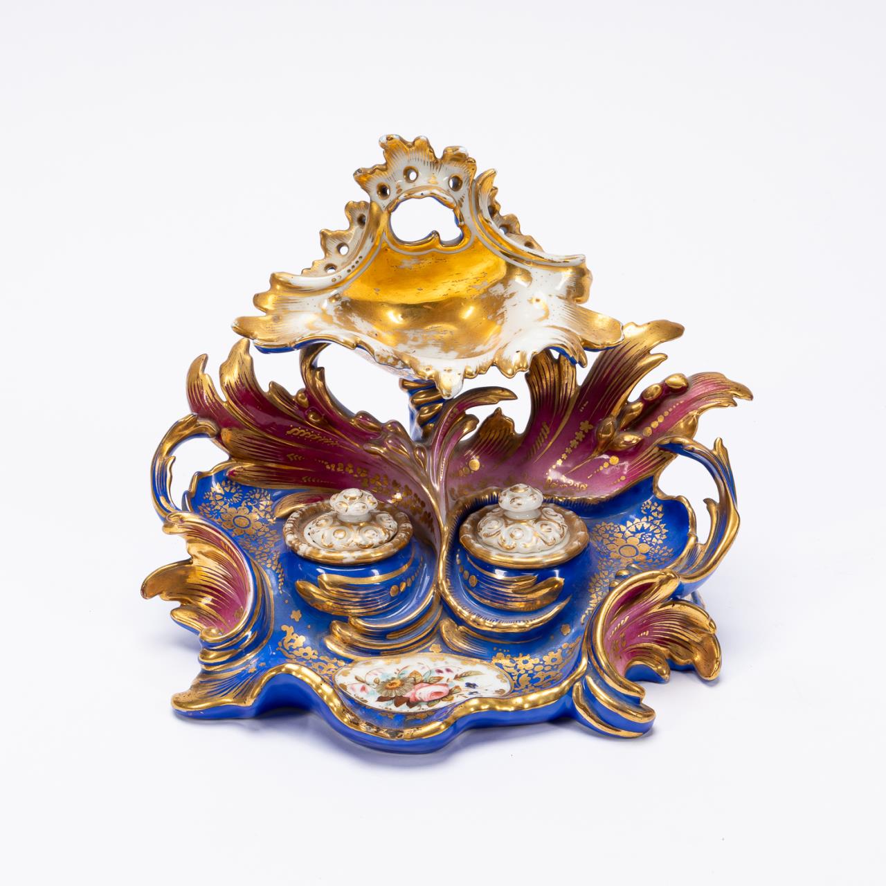 19TH C. OLD PARIS PORCELAIN GILDED