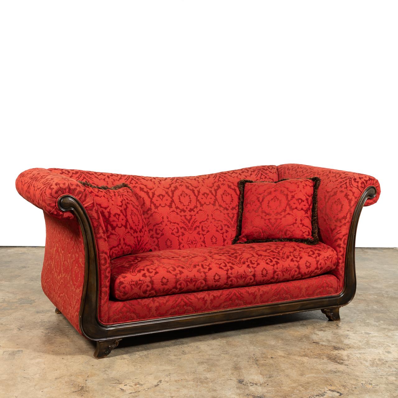 AMERICAN EMPIRE STYLE RED UPHOLSTERED 35d46c