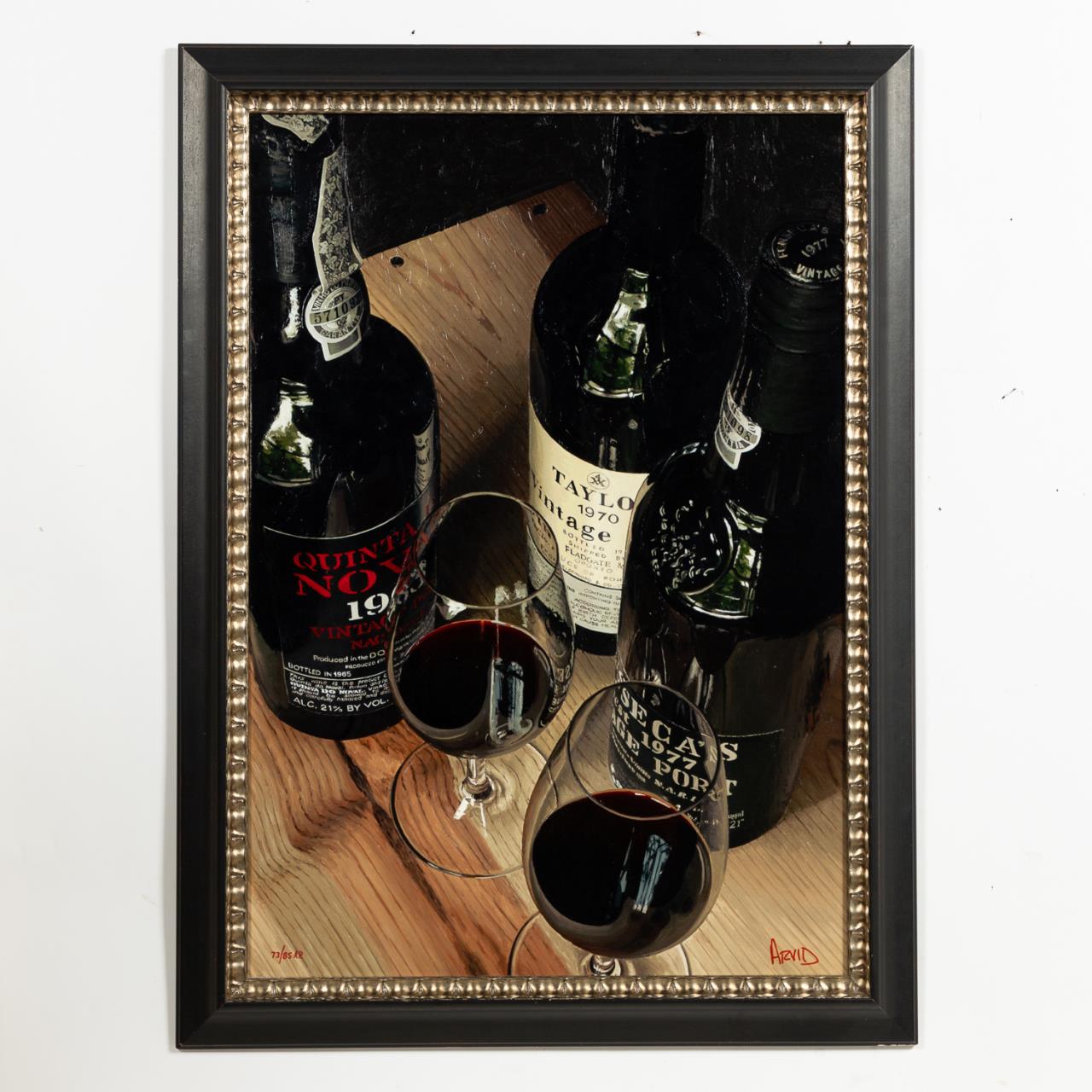 THOMAS ARVID, WINE GICLEE ON CANVAS,